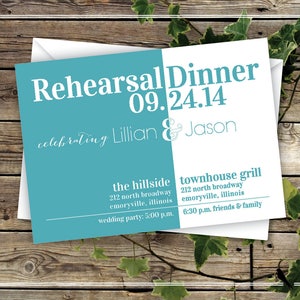 Fun Printable Rehearsal Dinner Invitation - Modern, Wedding Rehearsal Dinner Invitation - Digital Printable Invitation - DIY Invitation