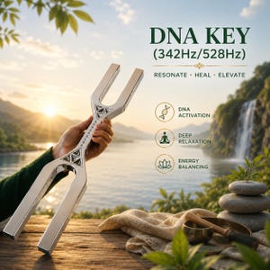 342Hz & 528Hz DNA Key Giant Tuning Fork | Heart Chakra Love Frequency Sound Healing Tool | Meditation