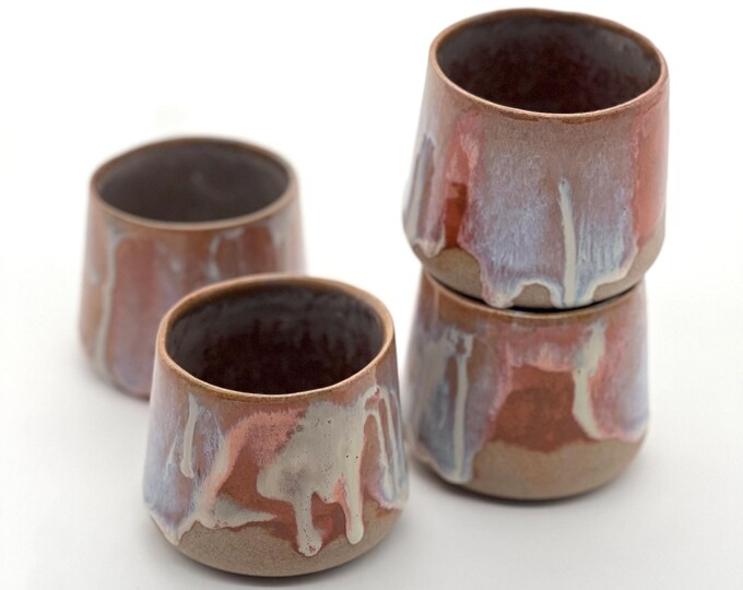 Featured listing image: Pink Drip Boho Ceramic Cup