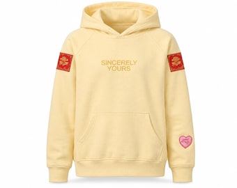 Sincerely Yours Salish Matter Hoodie | Yellow Rose Patch Sweatshirt | Oversized Teen Fan Gift