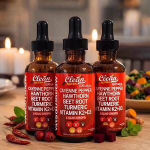 3 Pcs Clean Nutra Cayenne Pepper Liquid Drops-Lab tested- All-in-One Heart & Circulation Support , Travel-Friendly Daily Wellness Supplement