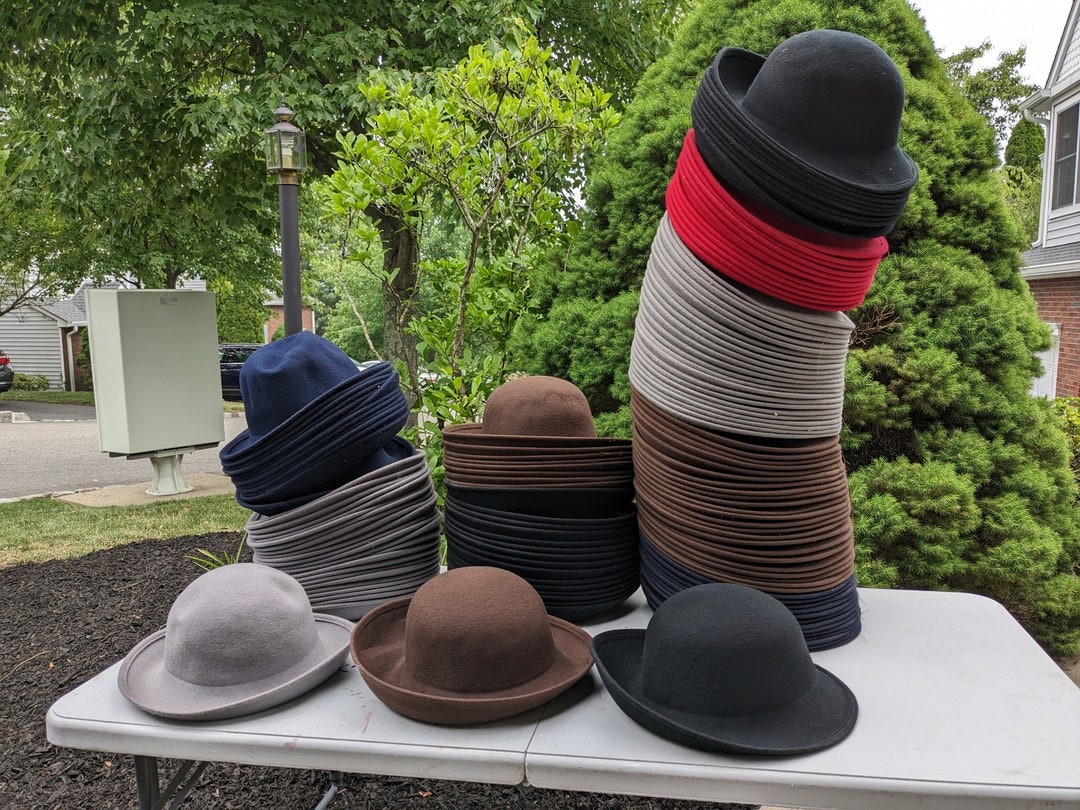 Lot of 141 Pieces of FORMED and WIRED Wool Felt Millinery Hat Bodies Etsy