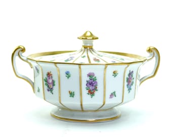 Exquisite handbemalte Zuckerdose mit Deckel von Royal Copenhagen (1963)