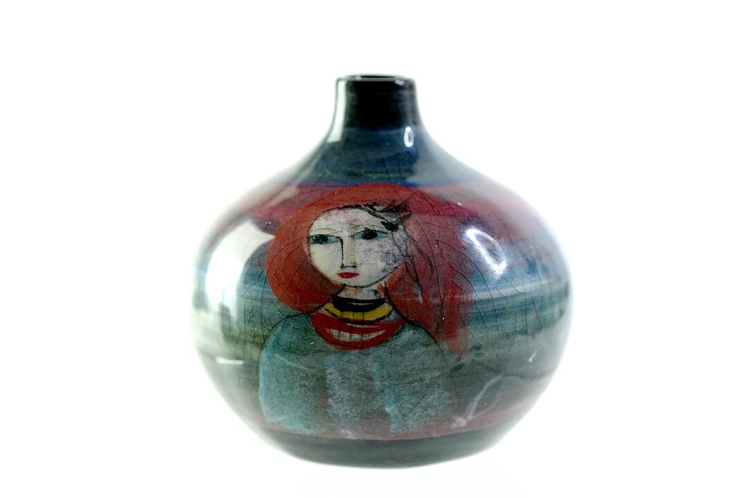A Rare and Enchanting Studio Ceramic Bud Vase by Polia and William ...