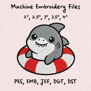 Baby Shark Pool Float Machine Embroidery Design (Digital Download)