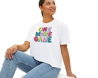 One More Game boxy-shirt voor dames