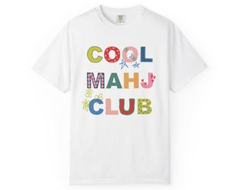 Garment-dyed T-shirt Comfort Colors: Mahj Club-shirt met print