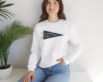 Mahjong is my Favorite Sport, uniseks Heavy Blend™-sweater met ronde hals