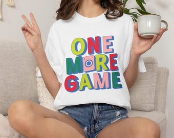 Uniseks kledingstukgeverfd T-shirt One More Game