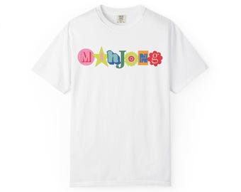 Uniseks kledingstukgeverfd T-shirt
