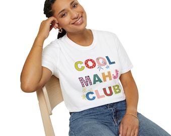 Mahjong Club-T-shirt: zacht katoenen T-shirt voor gameliefhebbers