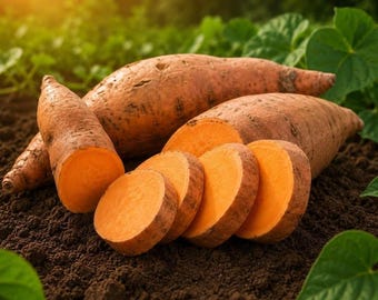 9 Covington Sweet Potato Slips – Organic Orange-Flesh Sweet Variety for Planting