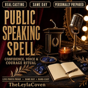 Confidence Spell for Public Speaking, Powerful Voice, Charisma and Communication Ritual