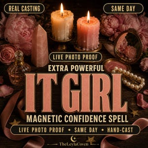 Glamour Spell for It Girl Energy, Beauty, Confidence and Personal Magnetism Ritual