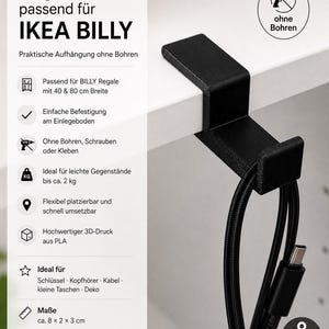 Regalhaken Sets für Einlegeböden und Zwischenböden - passend für IKEA BILLY