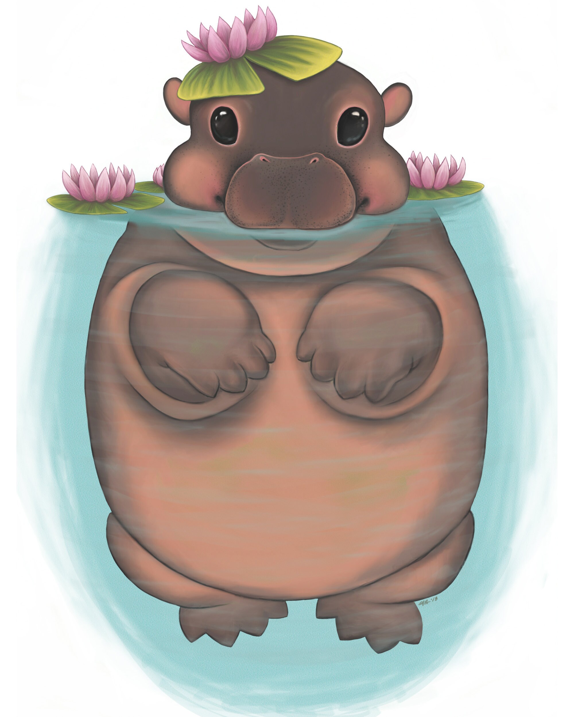 Fiona the Floating Hippo - Etsy