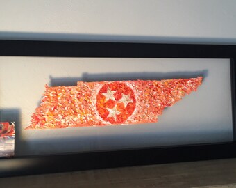 Unique State Art, Tennessee Vols, Color Abstraction