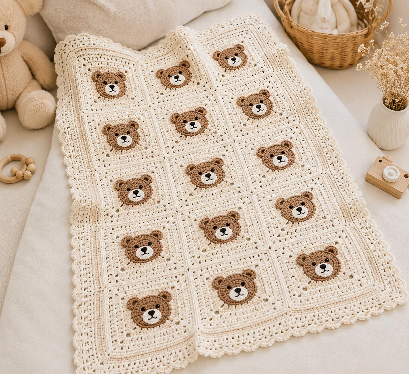24 Teddy Bear Blanket Crochet Patterns for Cozy Baby Gifts, Loveys, and Keepsake Afghans 21 Crochet Baby Blanket