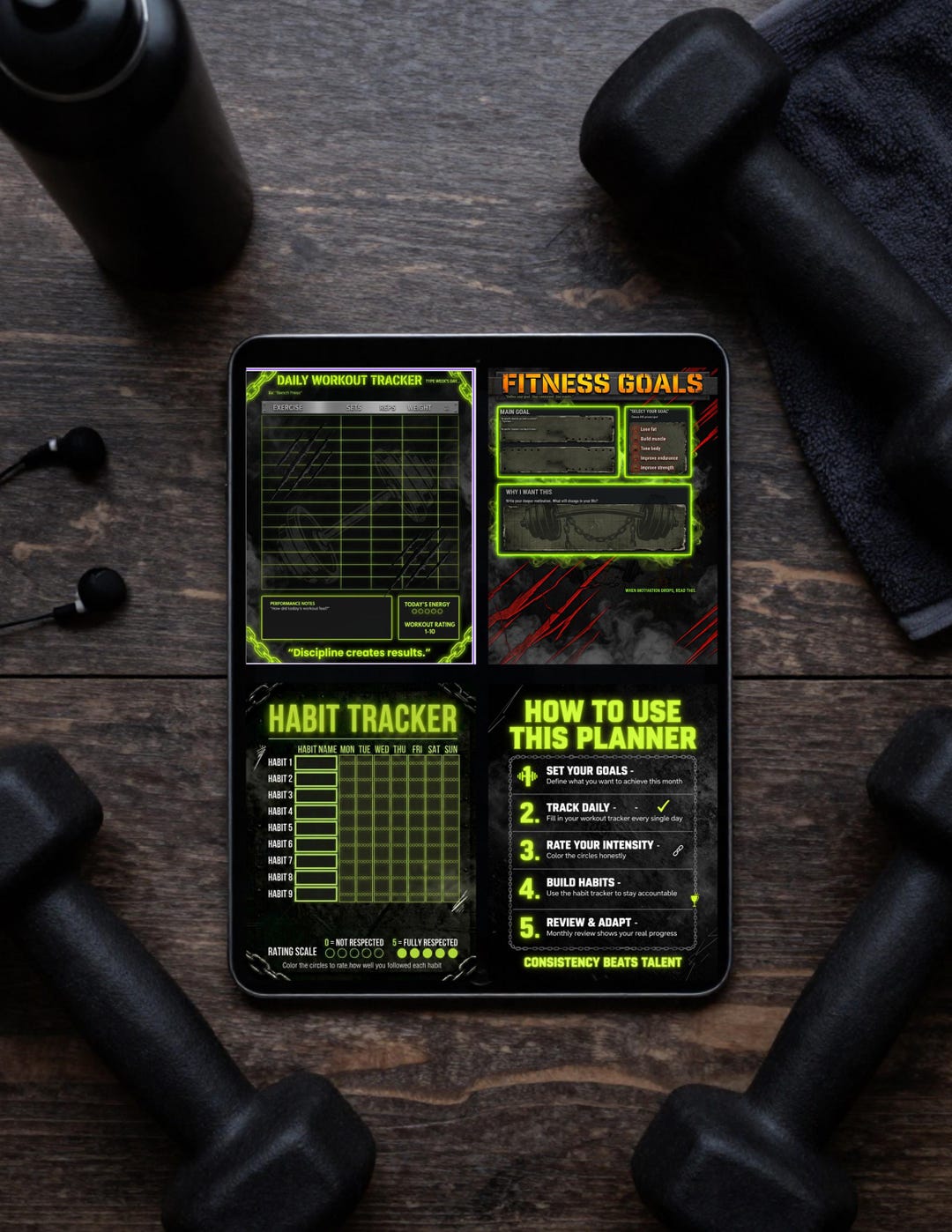 Gym Rat Fitness Planner Digital Printable Workout Tracker Daily - Etsy