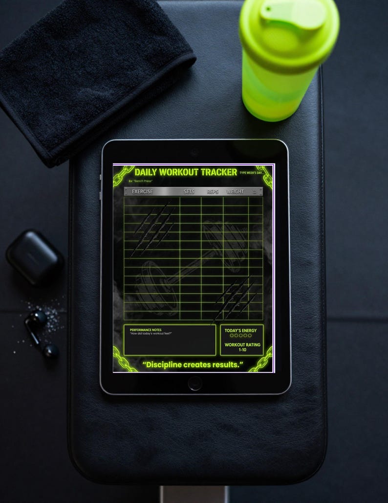 Gym Rat Fitness Planner Digital Printable Workout Tracker Daily - Etsy