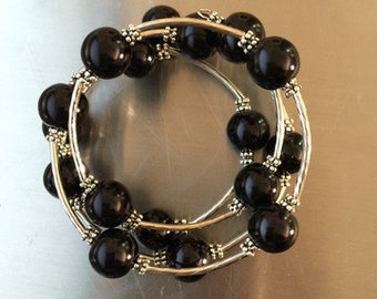 Black Pearl Wrap Bracelet