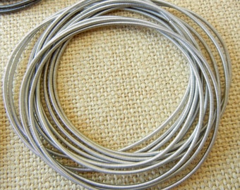 Piano Wire Bracelet Silver