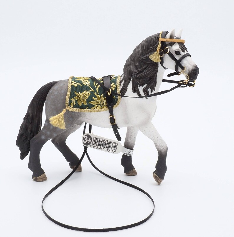 Handmade Spanish Dressage Tack with Long Reins for Schleich Etsy