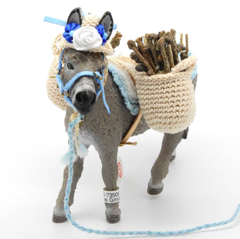 Miniature Pack Set for Schleich Donkeys or Ponies with Ribbon Etsy