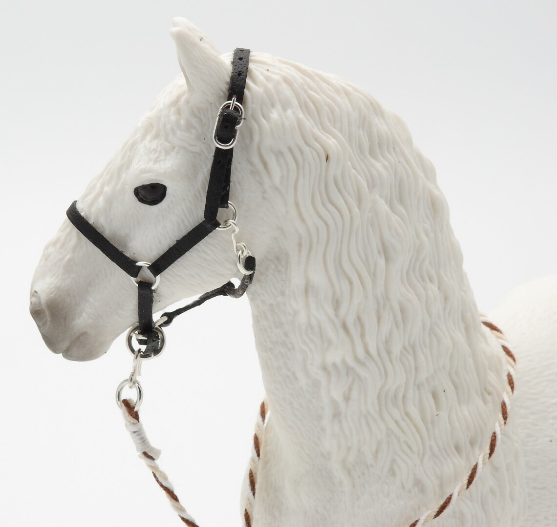 Handmade Leather Halter with Lead Rope for Schleich Model Etsy