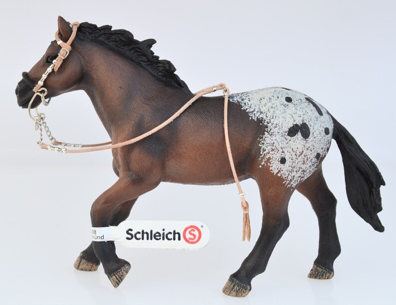 Handmade Western Bridle/Headstall with Hackamore for Schleich and other similar-sized Model Horses Pferde Chevaux Paard Caballo Cavallo image 5