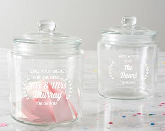 Personalised Wishes Wedding Jar