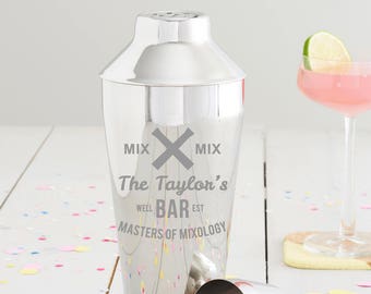 Personalised 'Masters Of Mixology' Cocktail Shaker