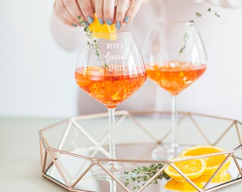 Aperol SpritzGlas | Aperol Glas | Personalisiertes Geschenk | Personalisierte Geschenke | Alkohol Geschenke | Geburtstagsgeschenke für Sie | Cocktail Gläser