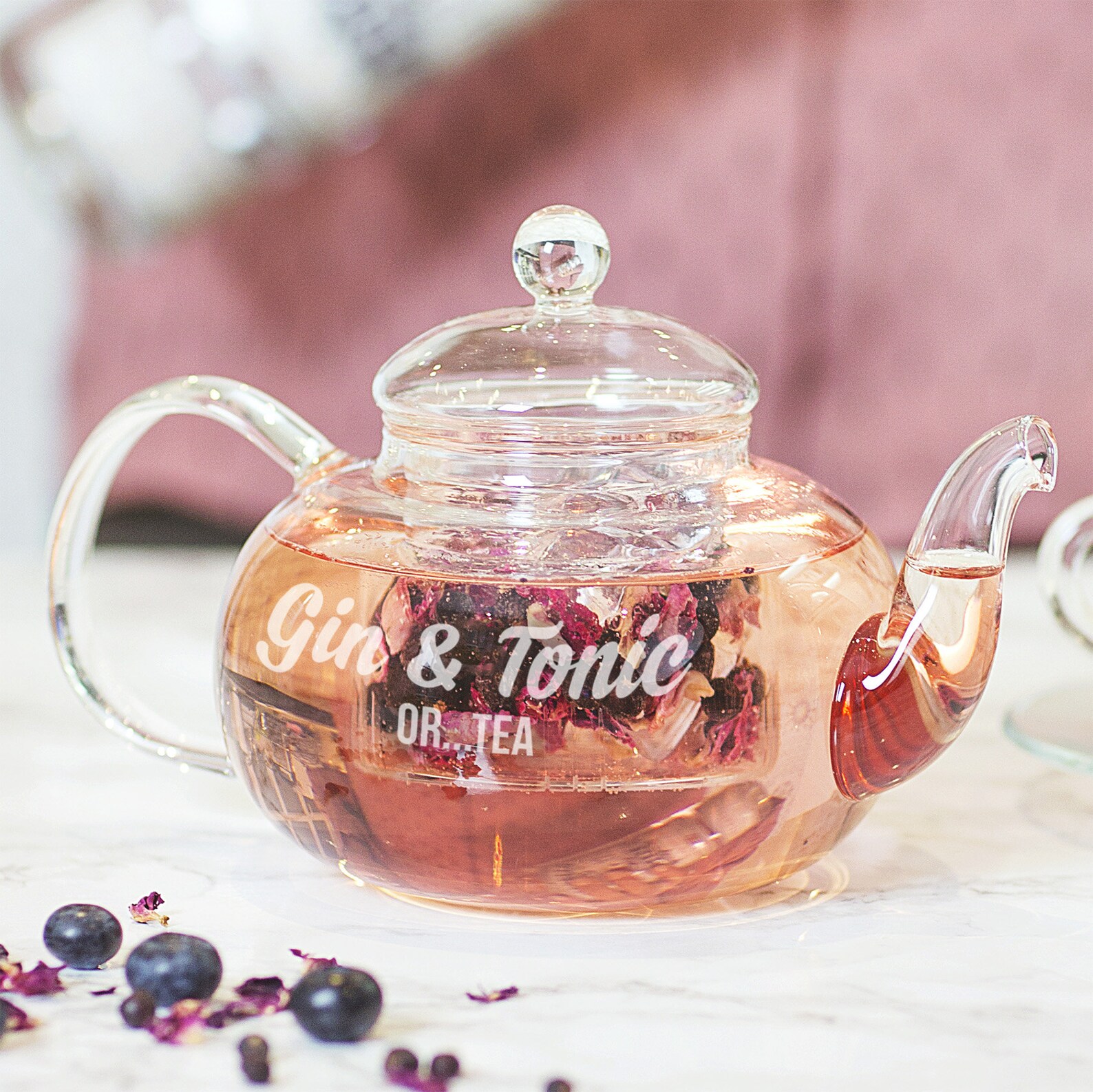 Personalised Glass Teapot and Teacup Set Personalized Gin & Etsy