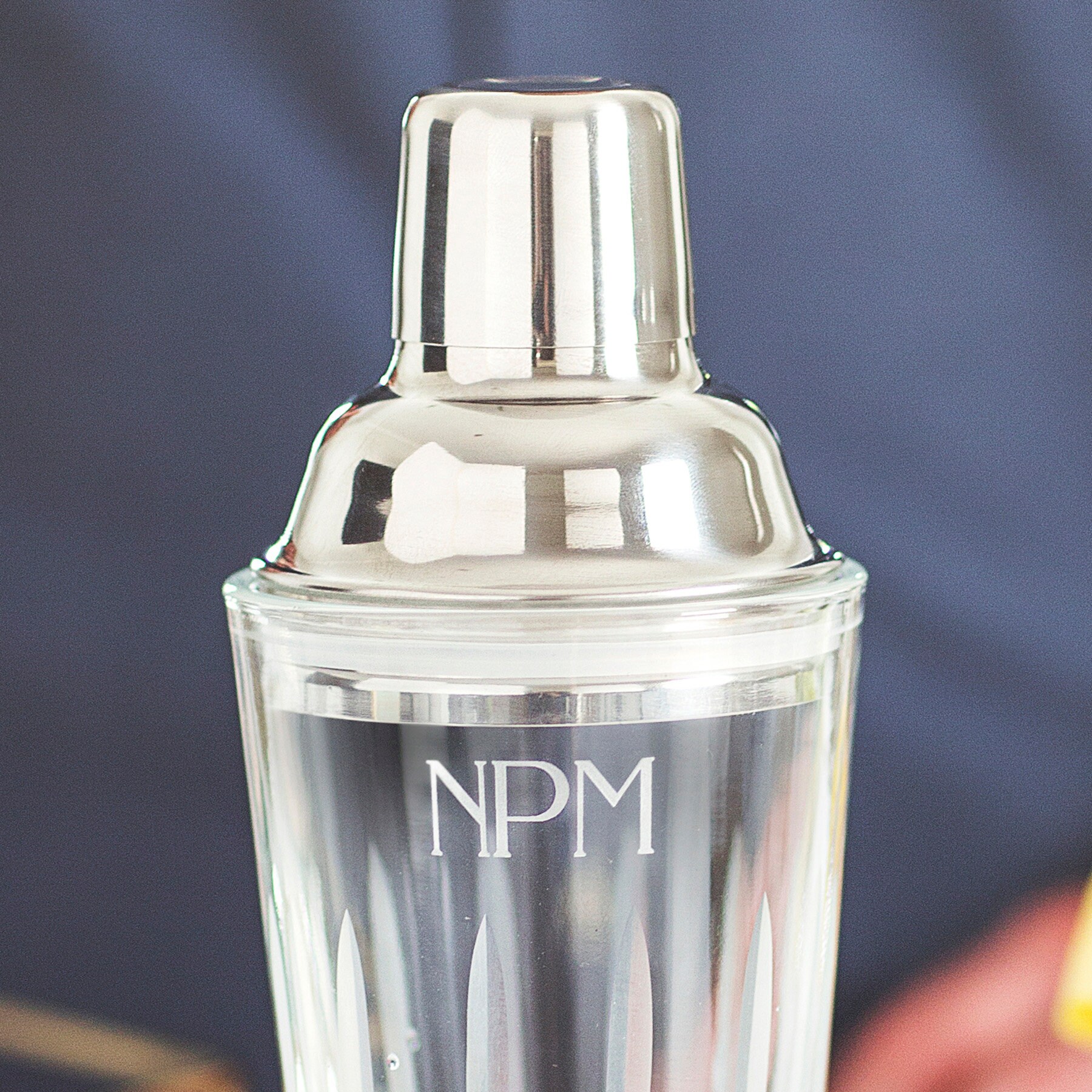 Cocktail Shaker Monogrammed Initials Gift Personalised Cut Etsy