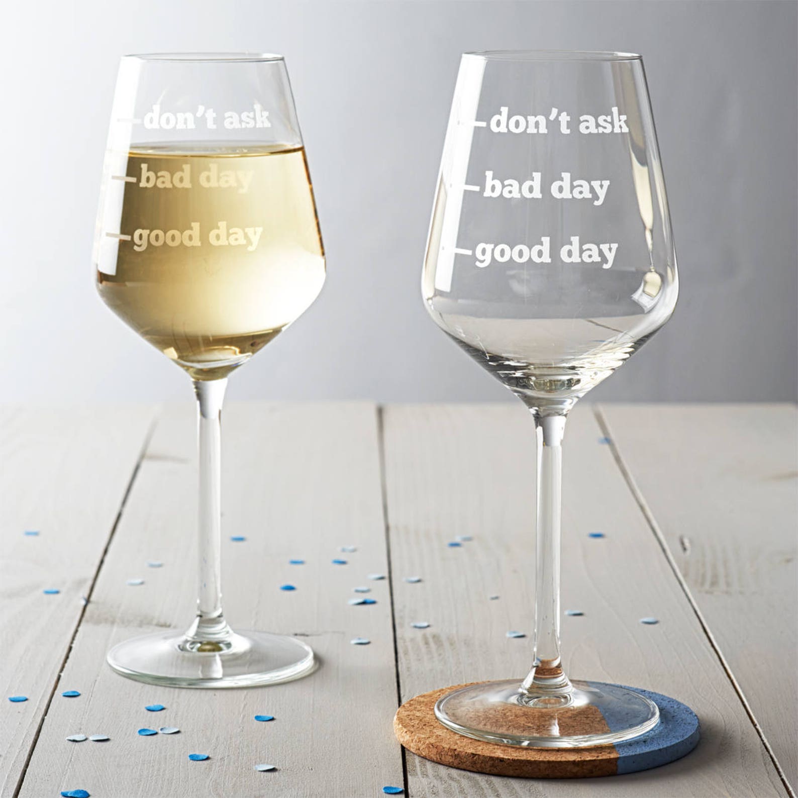 Two-Sided Medical Assistant Wine Glass - Good Day/Bad Day/Don't Even Ask 17 Oz Stemless Goblet