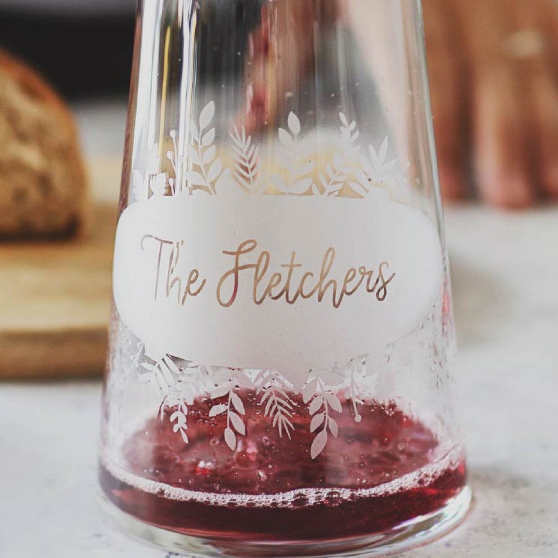 Wine Carafe Personalised Wedding Anniversary Gift for Couples - Etsy