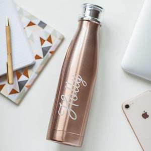 Water Bottle Personalised Name Reusable Travel Bottle Personalized Customized Metal Bottle Birthday Gift For Her Him Teenagers PWB105 image 3