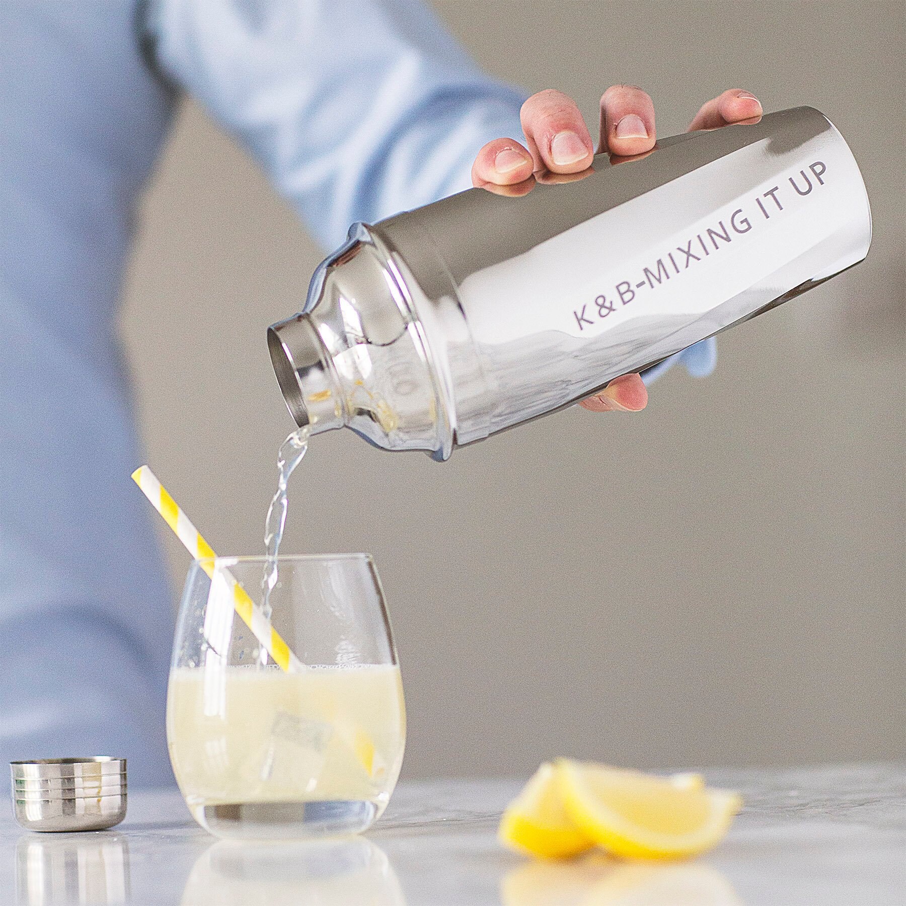 Shaker à Cocktail Tourbillon Personnalisé Shaker Amant Buveur Party Anniversaire Cadeau - Pscs101