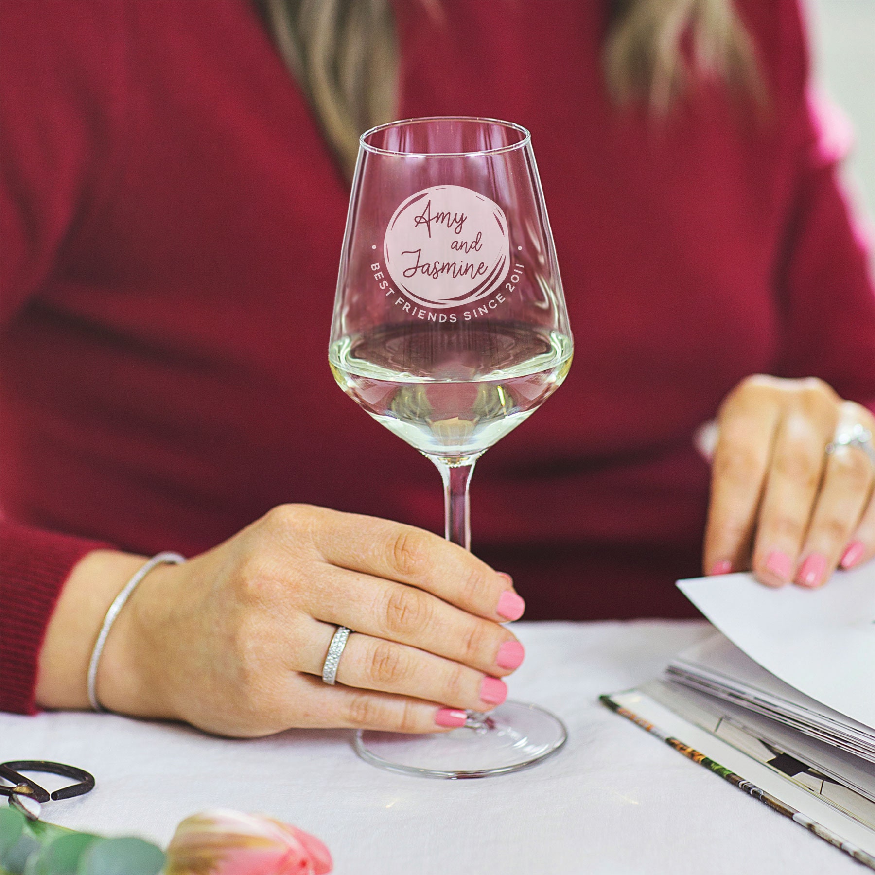 Friend wine glass deals
