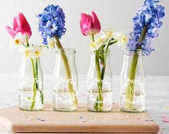 Personalised Name Bottle Bud Vases