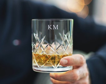 Personalised Cut Glass Crystal Whisky Tumbler Christmas Gift For Dad Grandad Husband Boyfriend Brother Whisky Lover Drinker - PCTG102