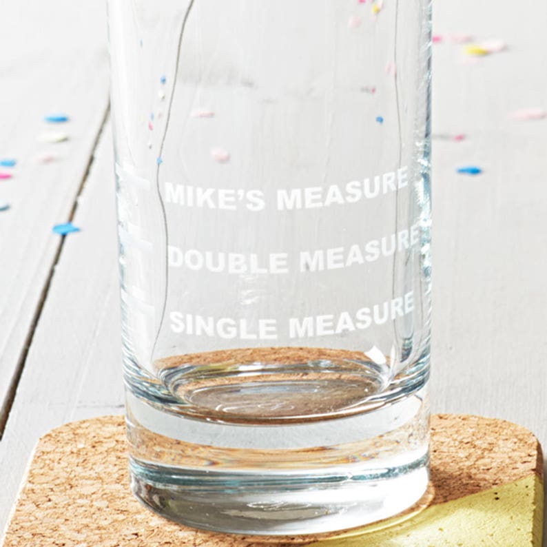 Personalised Measures Hi Ball Glass Etsy