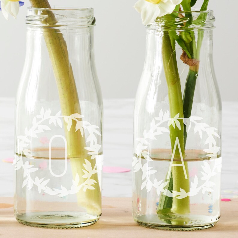 Personalised Name Bottle Bud Vases Etsy UK