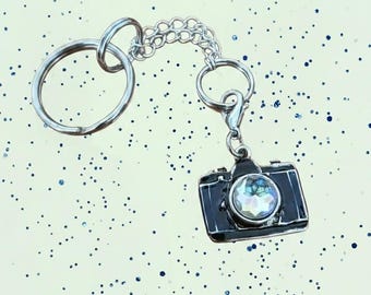 Handmade Camera Keychain Charm Bag | Vintage Photographer Accessory
