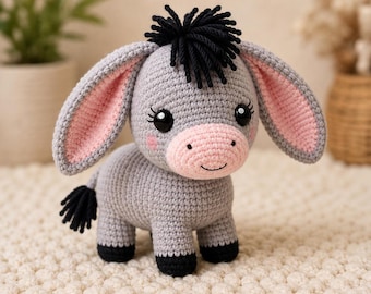 Realistic Donkey Crochet Pattern PDF | Beginner Amigurumi Plush Toy Tutorial