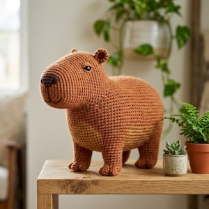 Capybara Crochet Pattern PDF | Realistic Cozy Capybara Amigurumi | Viral Zen Plush | Cute Animal Tutorial | Yuzu Bath Gift