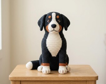 Bernese Mountain Dog Crochet Pattern PDF | Realistic Berner Amigurumi | Dog Memorial Gift
