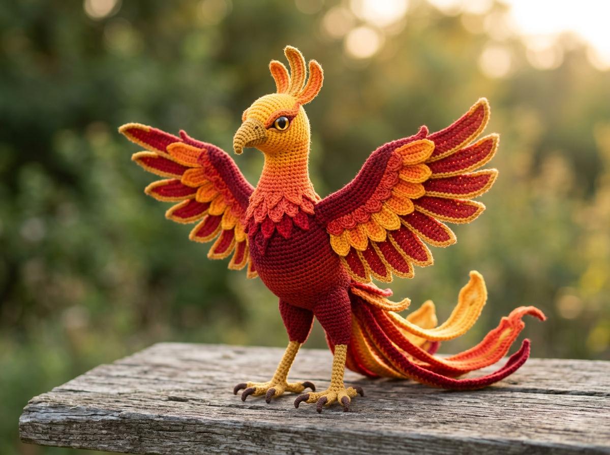 Realistic Rising Phoenix Crochet Pattern PDF