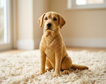 Realistic Labrador Crochet Pattern PDF | Amigurumi Dog Memorial Plush Tutorial